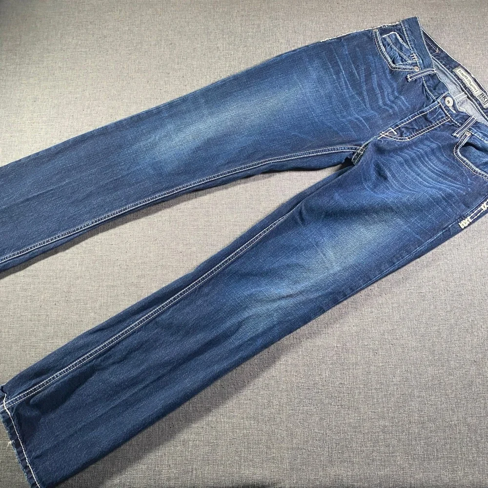 BKE Carter Straight Mens Jeans Dark Wash Denim Size 29x30